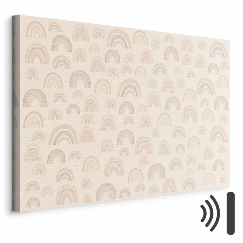 Obraz - Sierpniowe niebo - różnej wielkości tęcze w spokojnych kolorach - obrazek 1