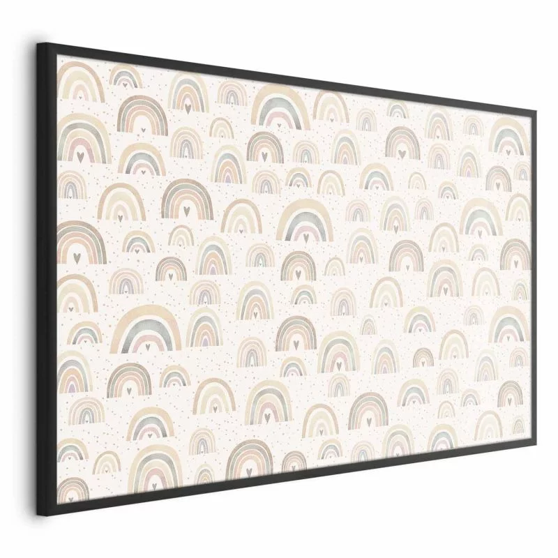 Plakat - Tęcze i serca - obrazek 1