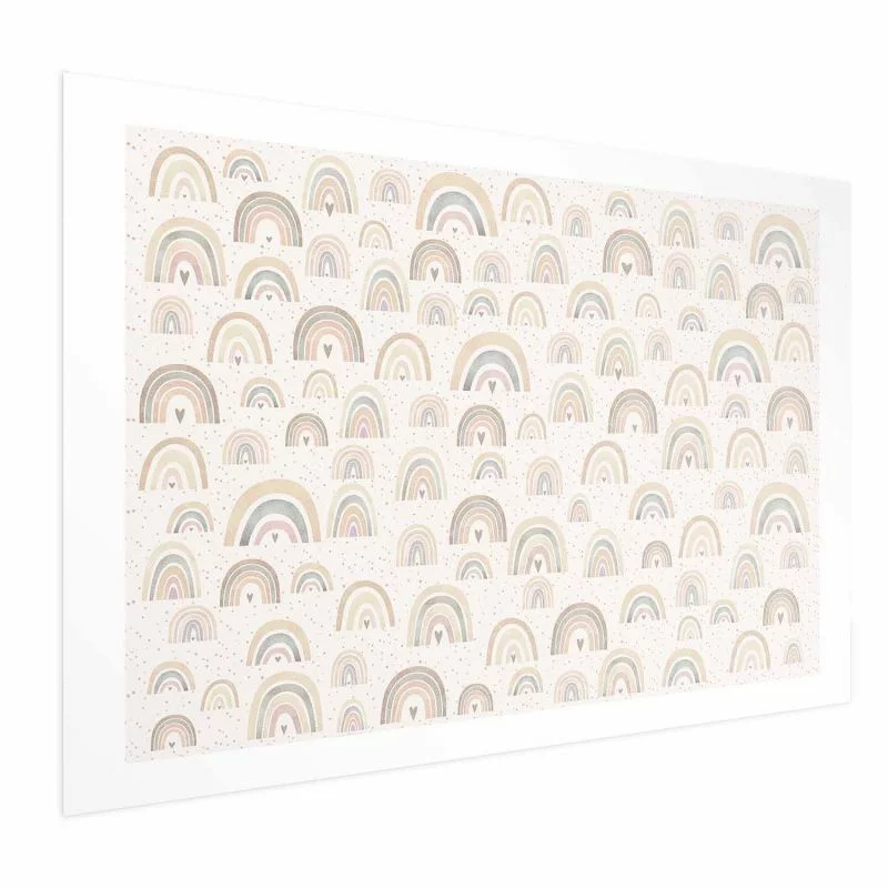 Plakat - Tęcze i serca - obrazek 1