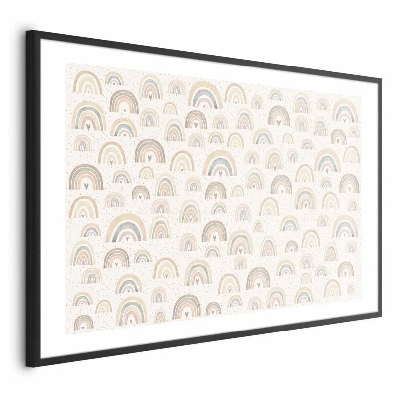 Plakat - Tęcze i serca - obrazek 1