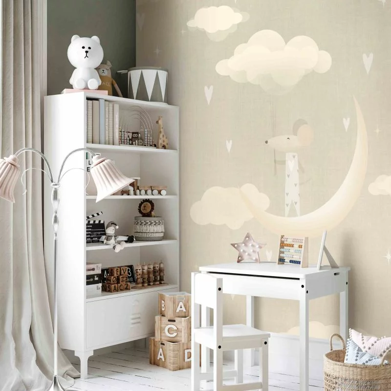 Fototapeta - Myszka na księżycu - obrazek 1