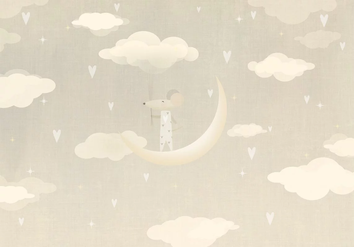 Fototapeta - Myszka na księżycu - obrazek 1