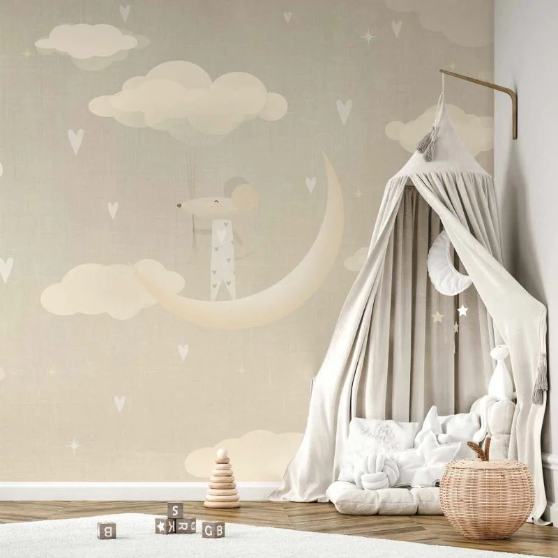 Fototapeta - Myszka na księżycu - obrazek 1