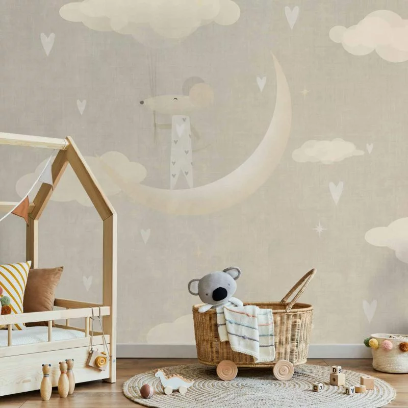 Fototapeta - Myszka na księżycu - obrazek 1