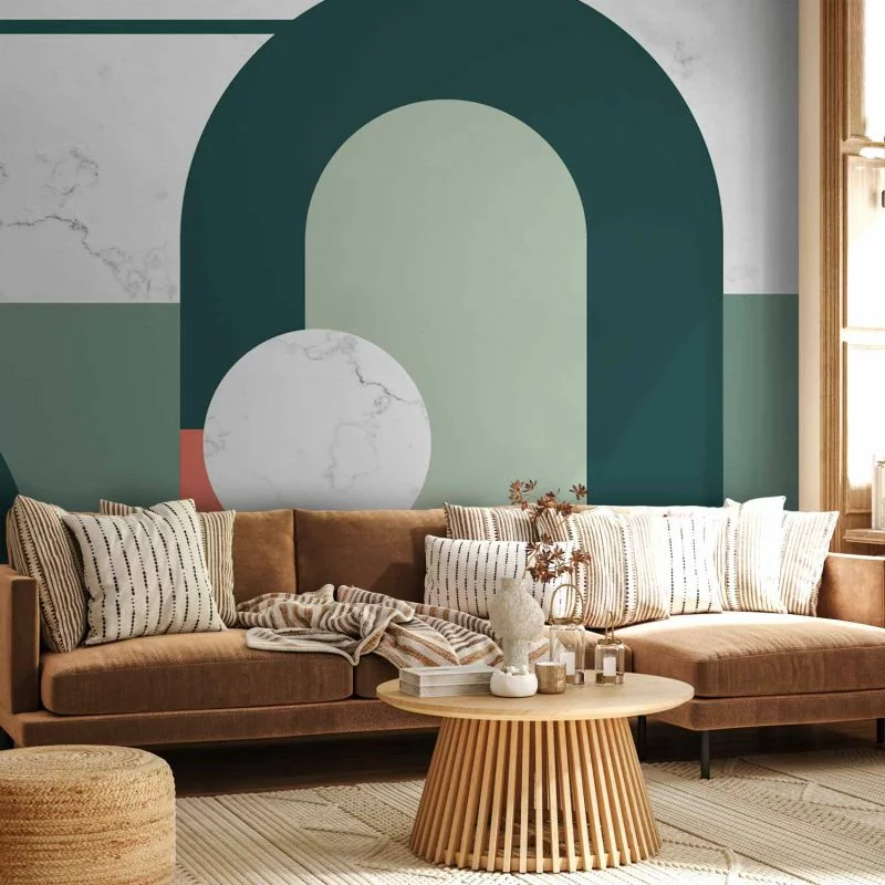 Fototapeta - Geometryczny wzór z motywem marmuru - obrazek 1