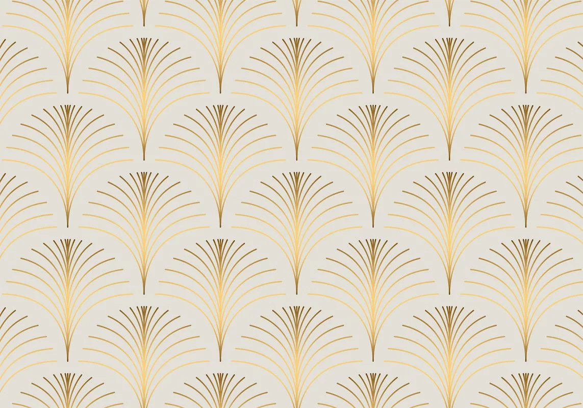 Fototapeta - Złoty linearny wzór na marmurowym tle - obrazek 1