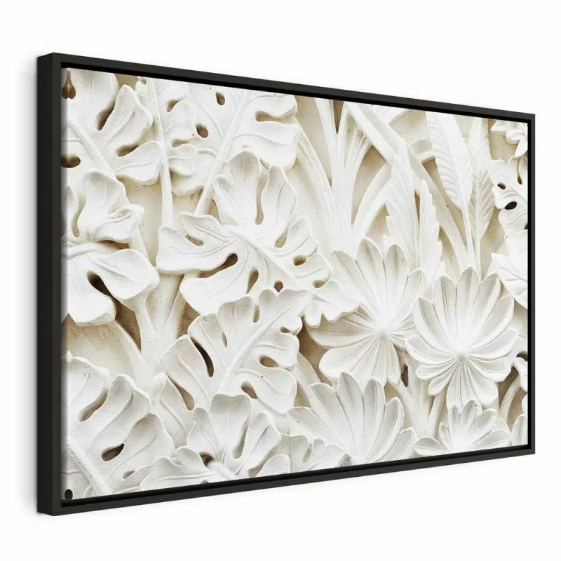 Obraz - Ceramiczne liście (1-częściowy) szeroki - obrazek 1