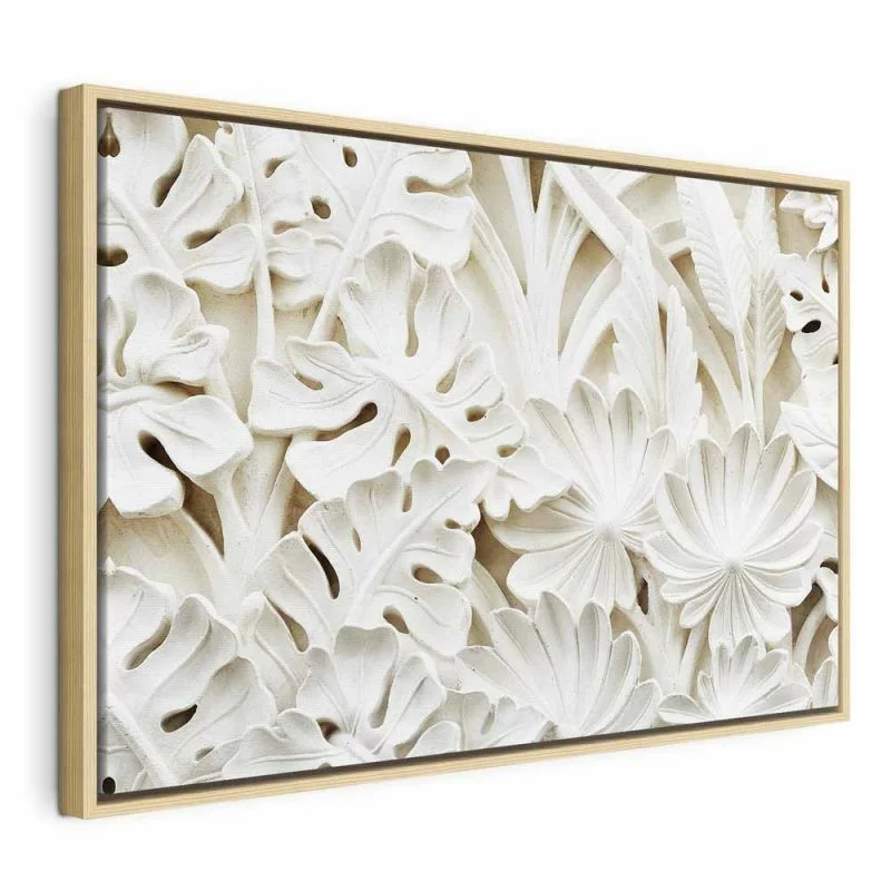 Obraz - Ceramiczne liście (1-częściowy) szeroki - obrazek 1