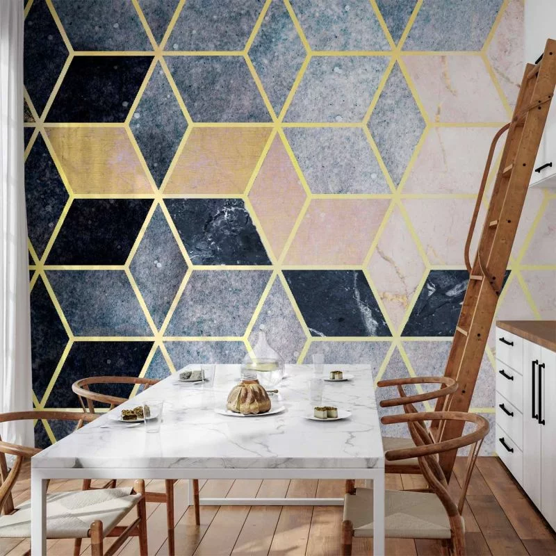 Fototapeta - Niebieski wzór geometryczny - obrazek 1