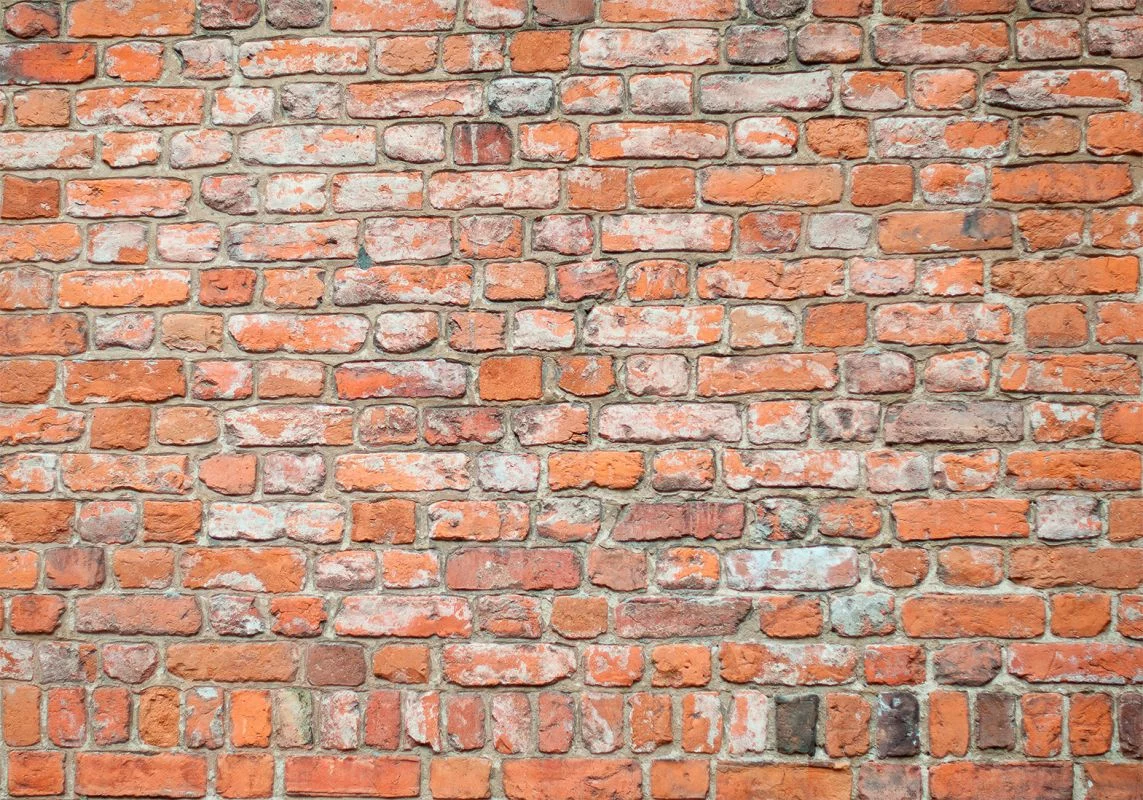 Fototapeta - Loftowy mur - deseń imitujący starą czerwoną cegłę - obrazek 1