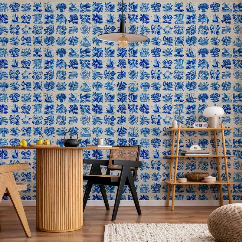 Fototapeta - Płytki azulejos - tradycyjne ceramiczne portugalskie kafle - obrazek 1