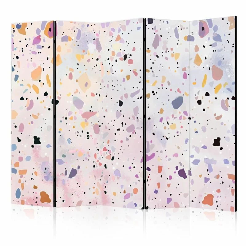Parawan - Lastriko w stylu confetti - fioletowo-różowy - kolorowy wzór / Lastriko i confetti - kolorowy wzór w fioletach i różu - obrazek 1