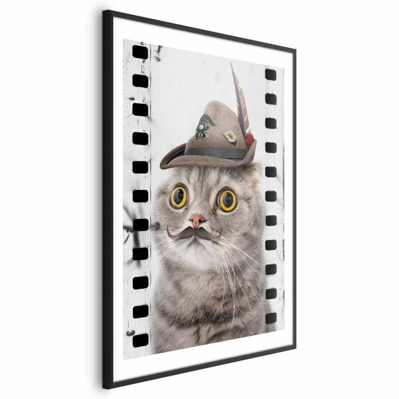 Plakat - Kot w kapeluszu - obrazek 1