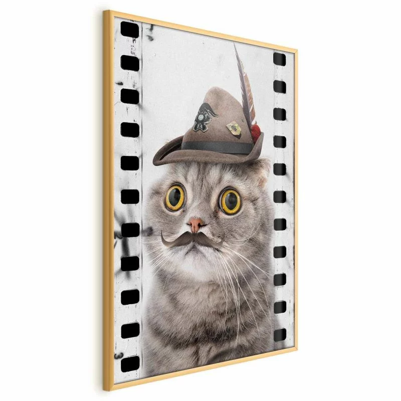 Plakat - Kot w kapeluszu - obrazek 1