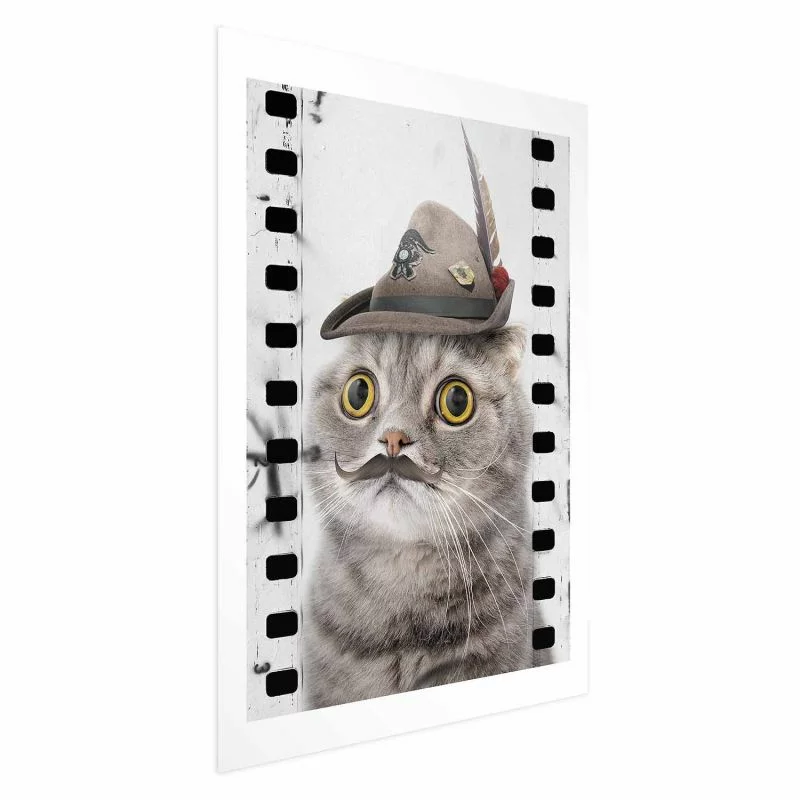 Plakat - Kot w kapeluszu - obrazek 1
