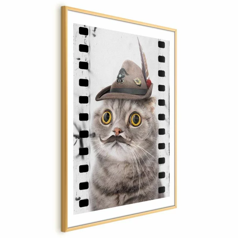 Plakat - Kot w kapeluszu - obrazek 1