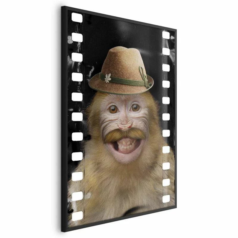 Plakat - Małpa w kapeluszu - obrazek 1