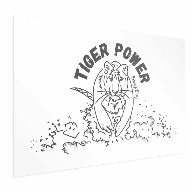 Plakat - Tiger power - obrazek 1