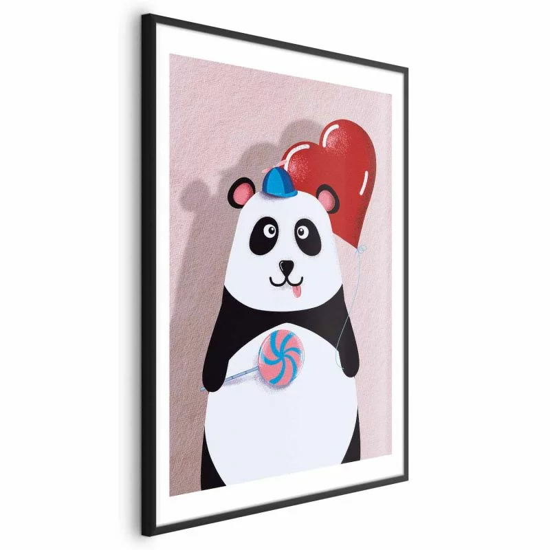 Plakat - Panda z balonikiem - obrazek 1