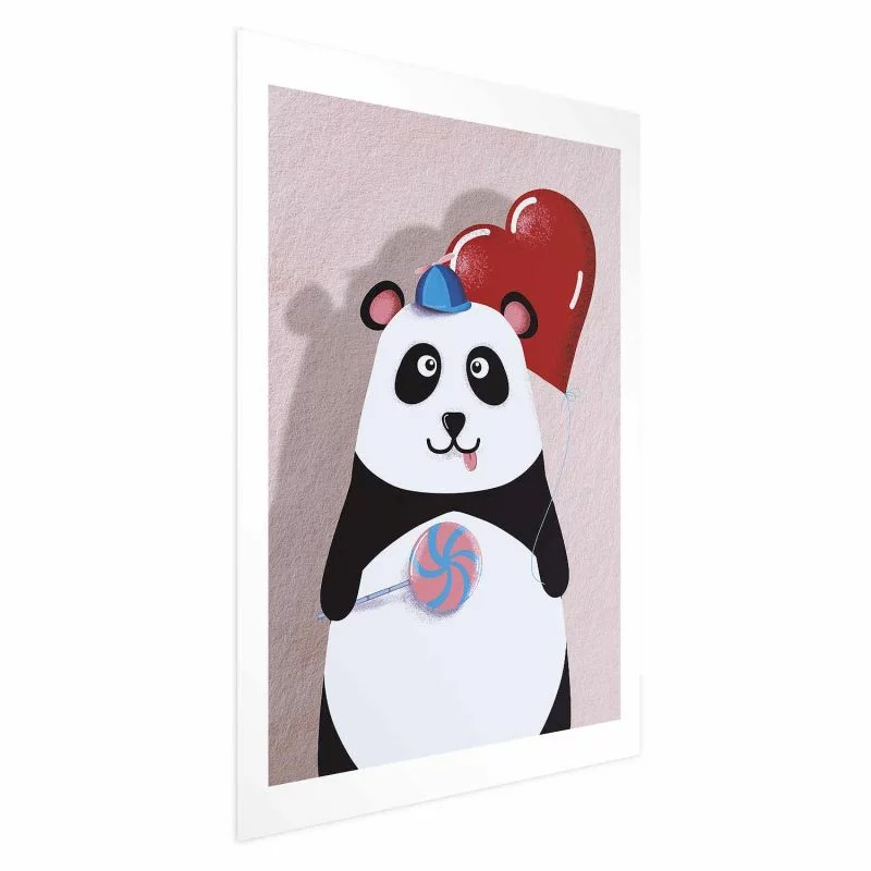 Plakat - Panda z balonikiem - obrazek 1