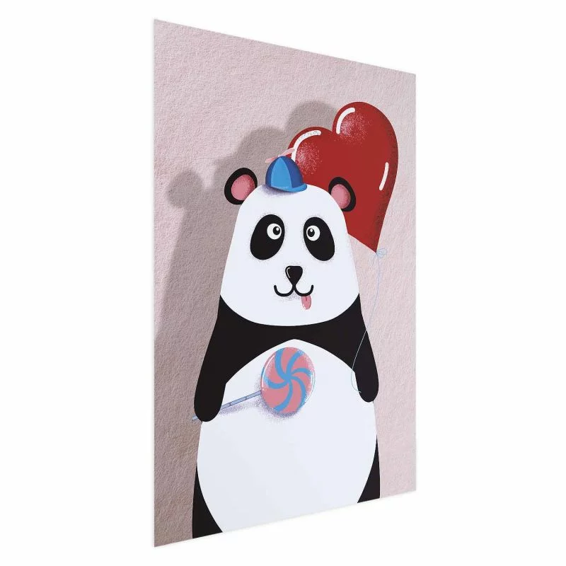 Plakat - Panda z balonikiem - obrazek 1