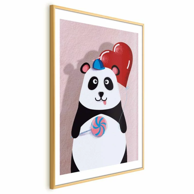 Plakat - Panda z balonikiem - obrazek 1