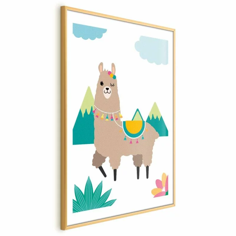 Plakat - Niezwykła lama - obrazek 1