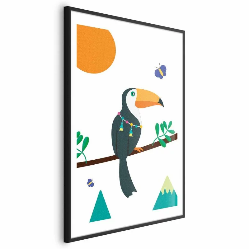 Plakat - Tukan i motyle - obrazek 1