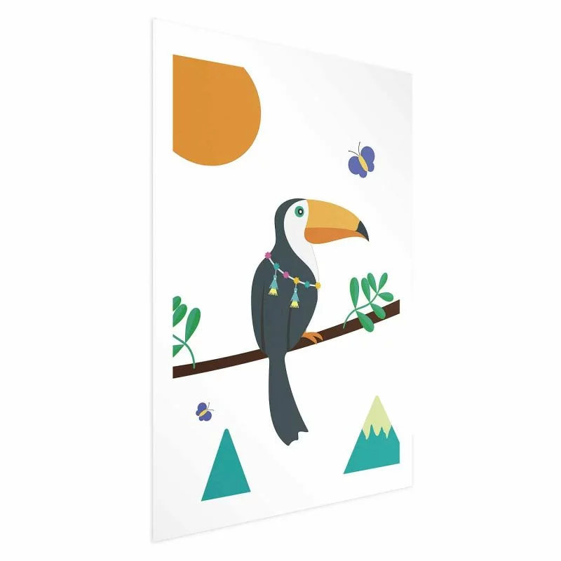 Plakat - Tukan i motyle - obrazek 1