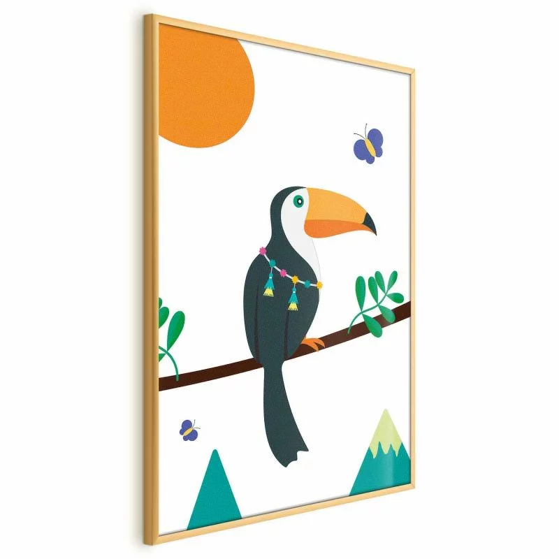 Plakat - Tukan i motyle - obrazek 1