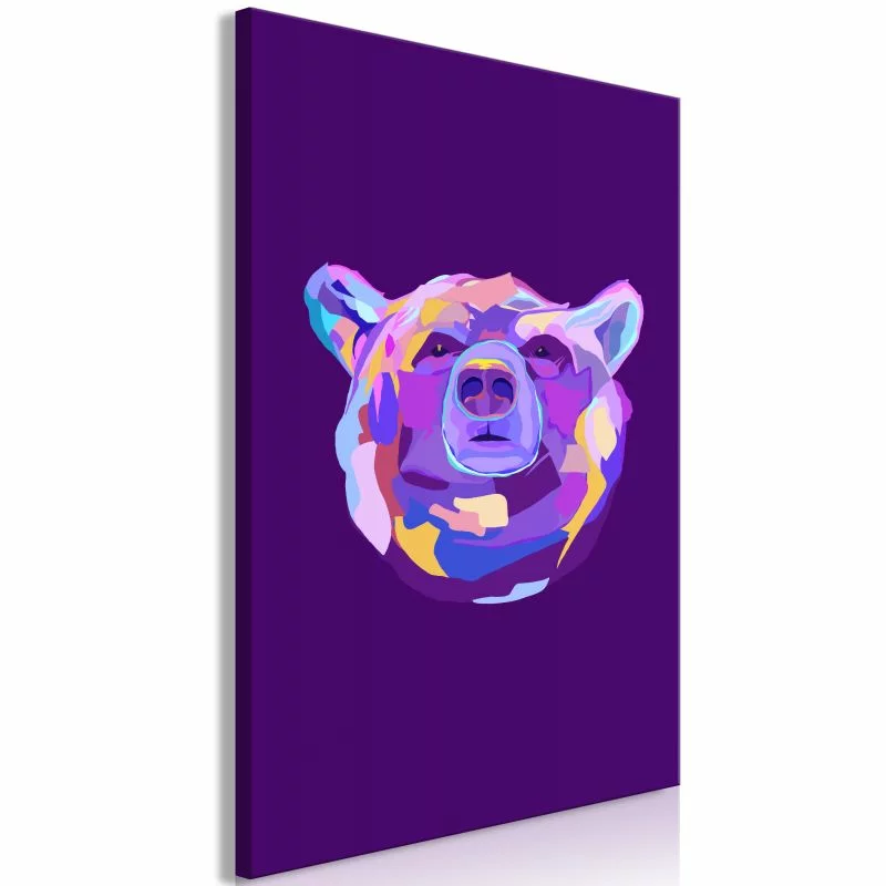 Obraz - Kolorowy niedźwiedź (1-częściowy) pionowy - obrazek 1