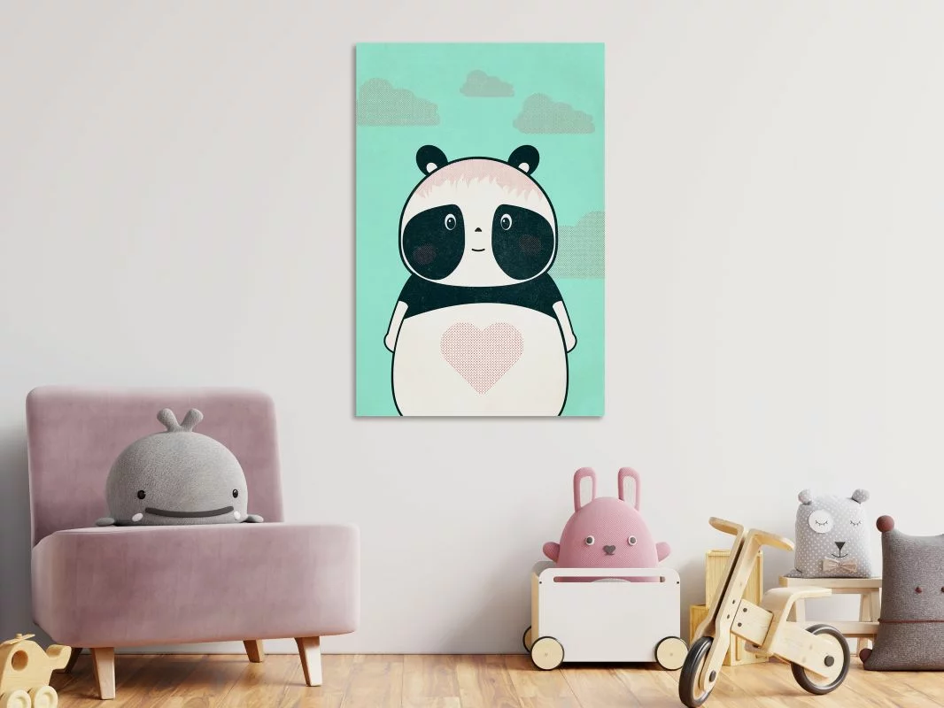 Obraz - Troskliwa panda (1-częściowy) pionowy - obrazek 1