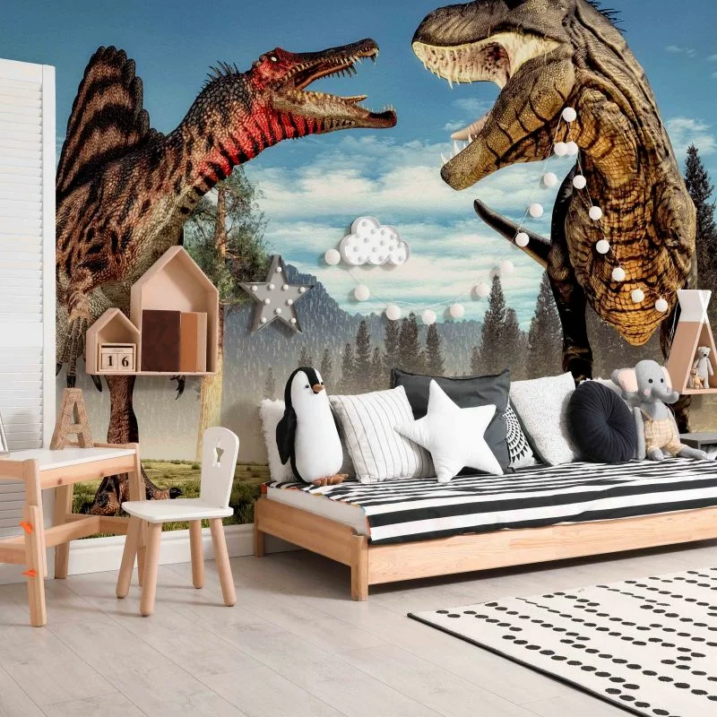 Fototapeta wodoodporna - Walka dinozaurów - obrazek 1