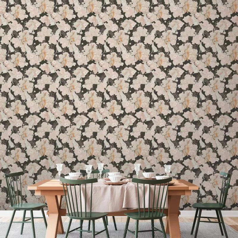 Tapeta - Białe i beżowe zające - obrazek 1