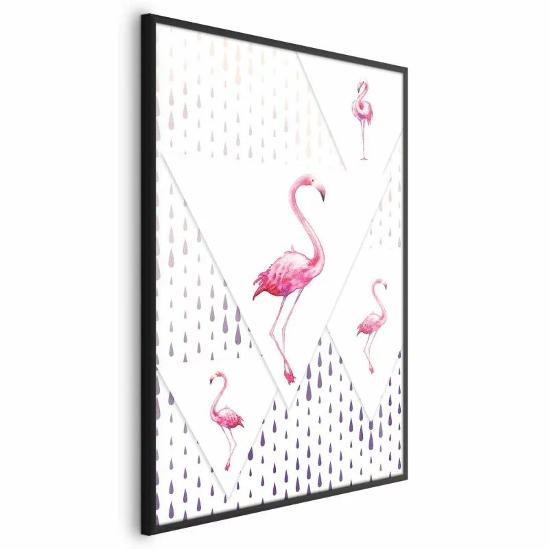 Plakat - Rodzina flamingów - obrazek 1