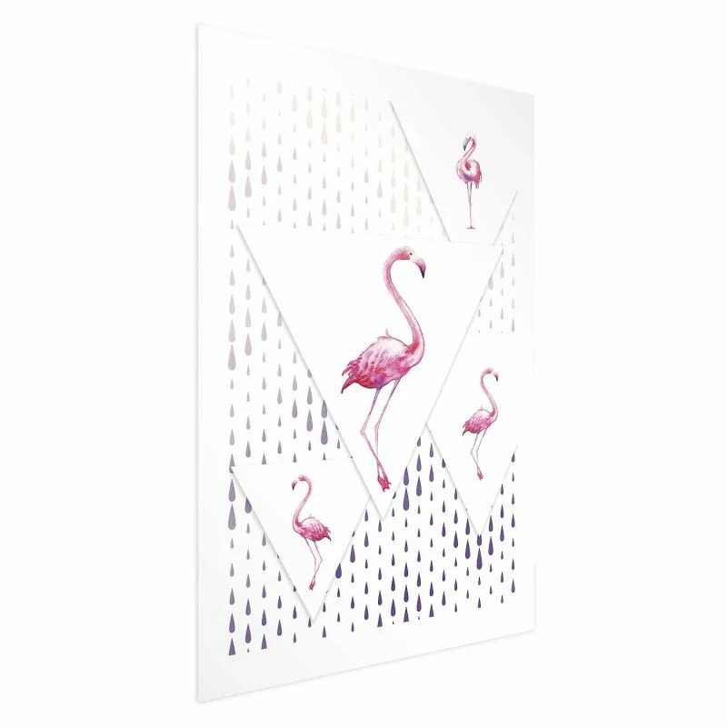 Plakat - Rodzina flamingów - obrazek 1