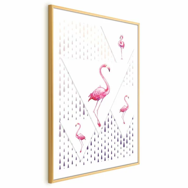 Plakat - Rodzina flamingów - obrazek 1