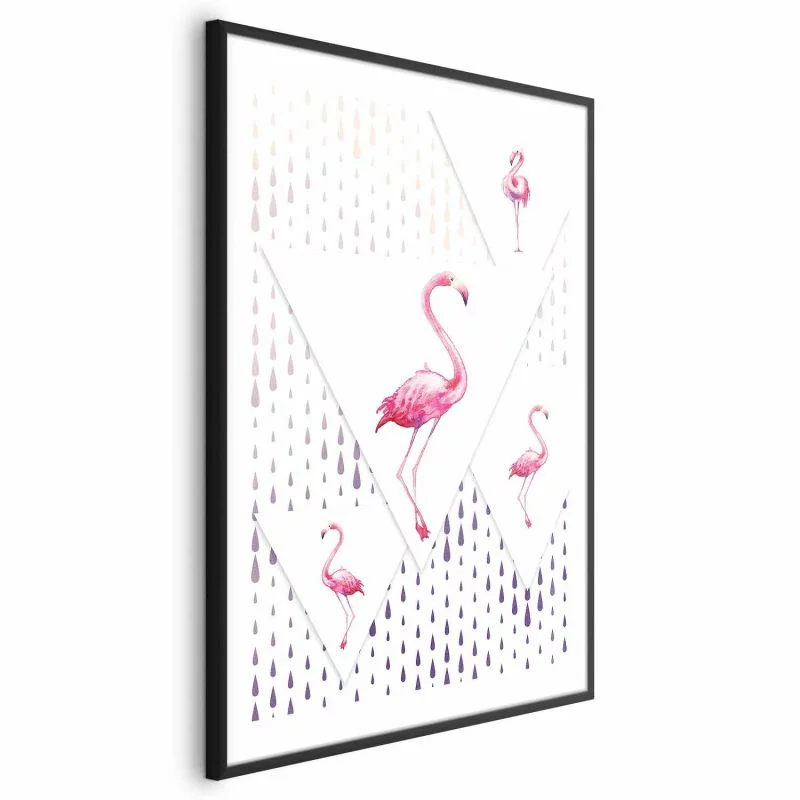 Plakat - Rodzina flamingów - obrazek 1