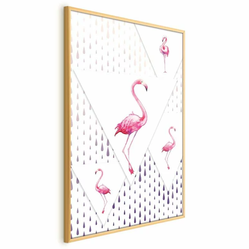 Plakat - Rodzina flamingów - obrazek 1
