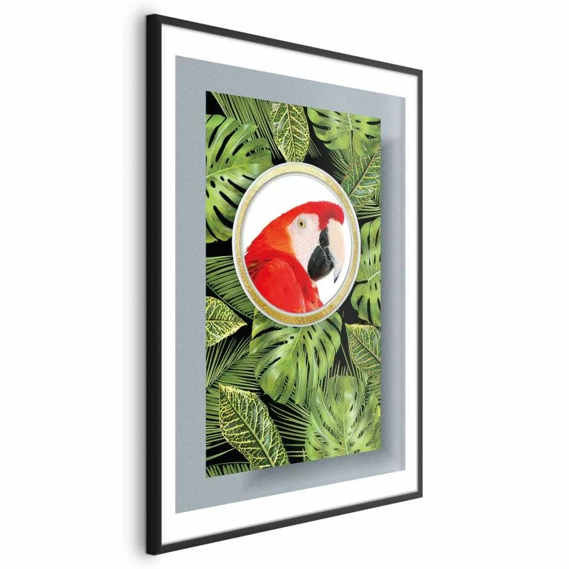 Plakat - Papuga w dżungli - obrazek 1