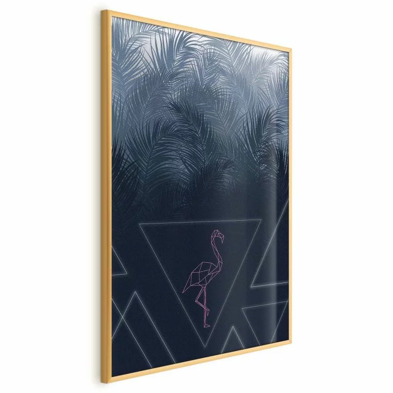 Plakat - Geometryczny ptak - obrazek 1