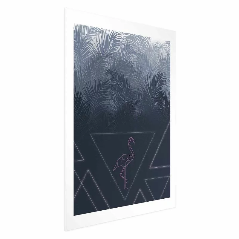 Plakat - Geometryczny ptak - obrazek 1