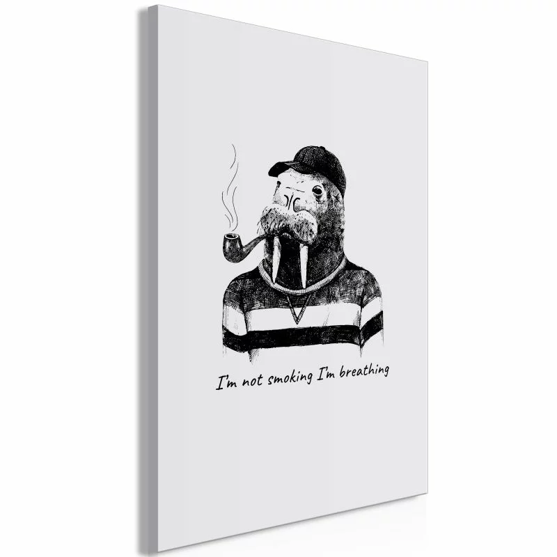 Obraz - I'm not smoking. I'm breathing (1-częściowy) pionowy - obrazek 1