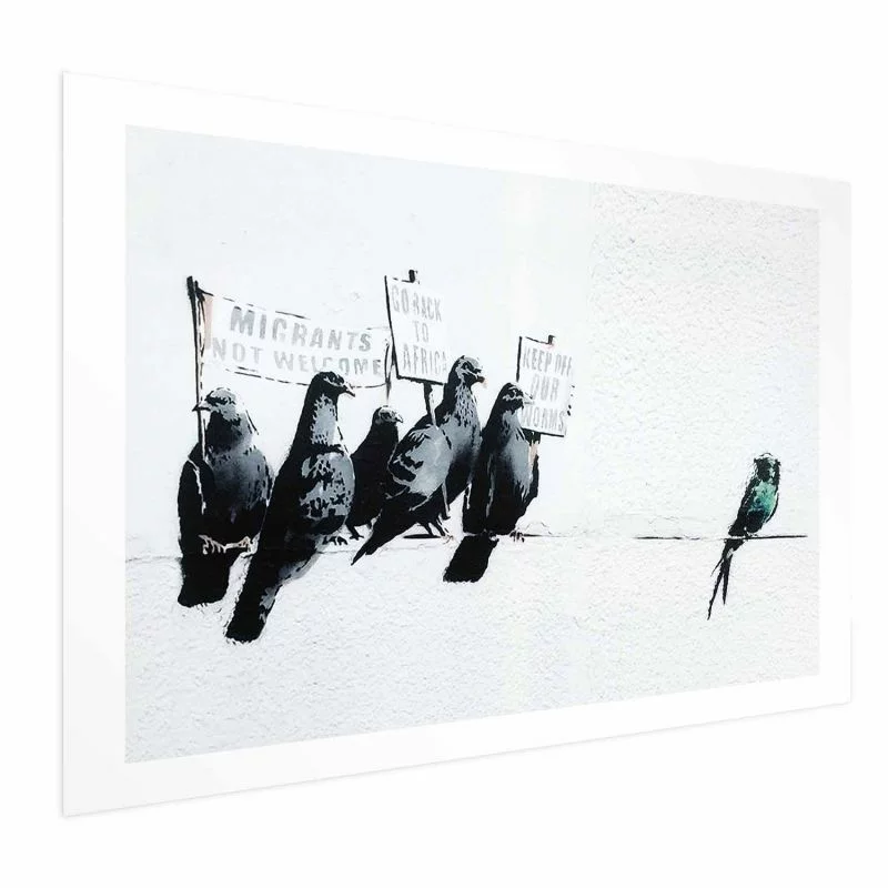 Plakat - Ksenofobiczne gołębie - obrazek 1