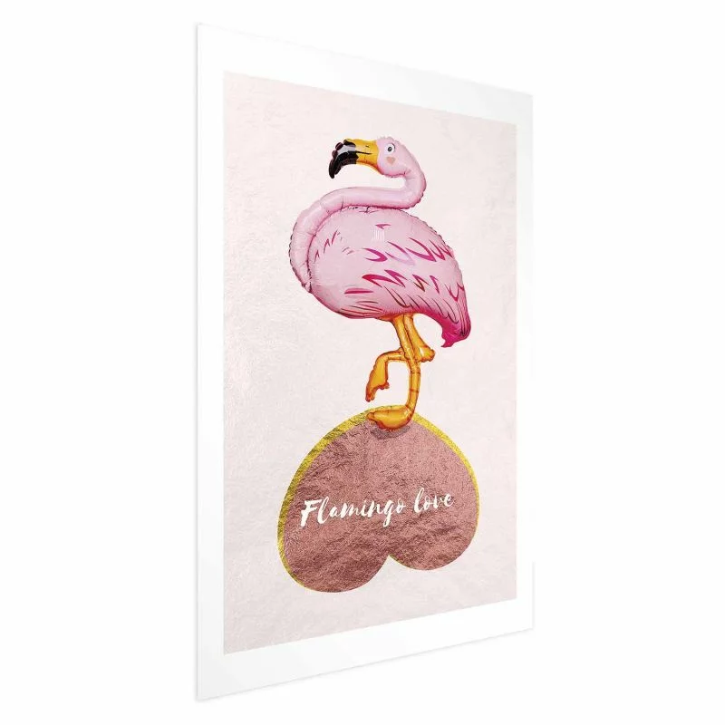 Plakat - Zakochany flaming - obrazek 1