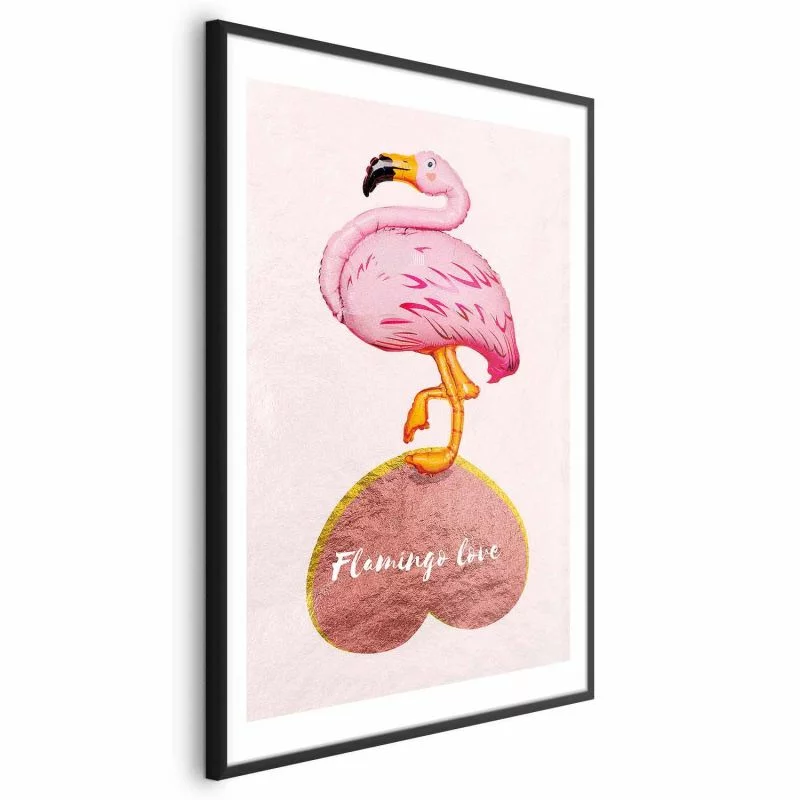 Plakat - Zakochany flaming - obrazek 1