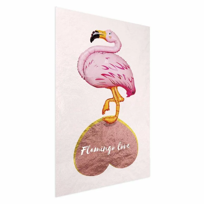 Plakat - Zakochany flaming - obrazek 1