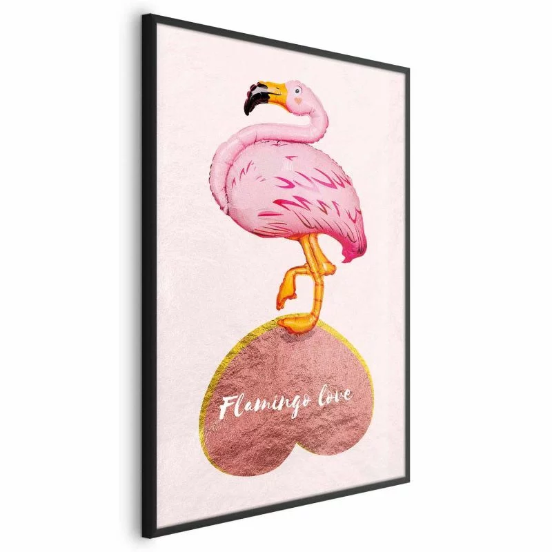 Plakat - Zakochany flaming - obrazek 1