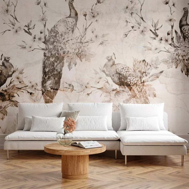 Fototapeta - Pawie w delikatnych beżach - obrazek 1