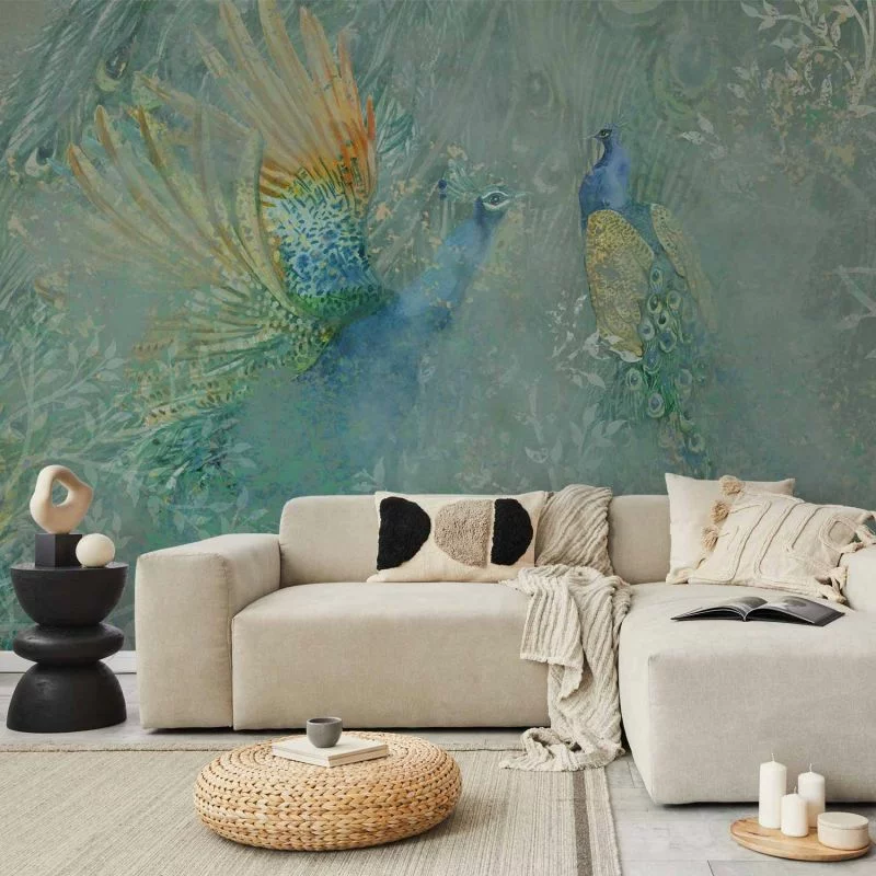 Fototapeta - Pawie w tańcu - trzeci wariant - obrazek 1